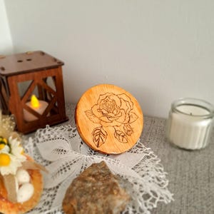 Personalized Handmade Wooden Mirror | Natural Wood Frame | Modern Design Mirror