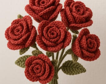 Crochet Rose Pattern – Easy DIY Flower Tutorial (PDF Download)