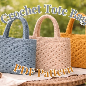 Gehäkelte Tragetasche Muster PDF • Muschelstich Tasche • Anfängerfreundliches DIY-Projekt • Sofortiger Download • Süße handgemachte Geschenkidee