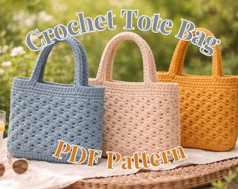 Crochet Tote Bag Pattern PDF • Shell Stitch Bag • Beginner-Friendly DIY Project • Instant Download • Cute Handmade Gift Idea