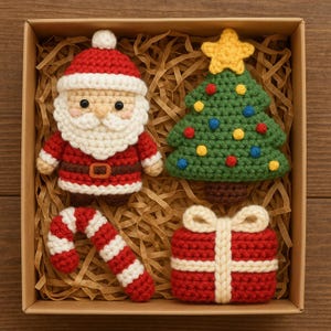 Mönsterpaket för virkad julgranskulor | DIY Amigurumi (PDF)