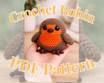 Patrón de petirrojo a crochet en PDF • Tutorial de amigurumi (descarga instantánea)