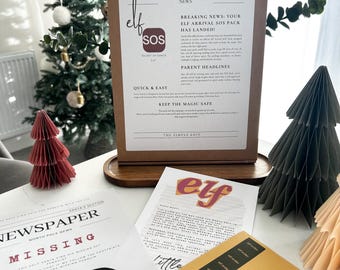 Educational Elf Activity Cards: 24 Christmas Scenes, Printed