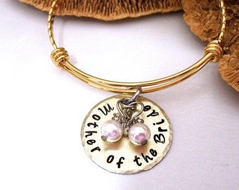 Mother of the Bride Bracelet, Mob Jewelry, Mother of the Bride Jewelry, Mother of the Bride, Gold Stainless Steel Bangle