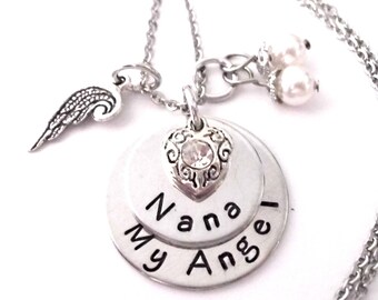 Nana Memorial, Nana, Nana Memorial, Nana My Angel, Bereavement, Loss of Nana, Sympathy Gift, Nana Memorial Keychain