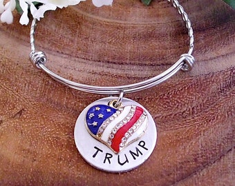 Democrat jewelry for women USA American Patriotic bracelet Vote bangle charm bracelet