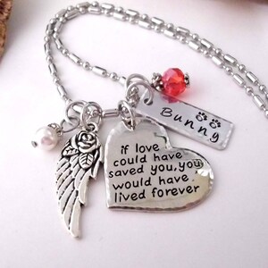Rescued Dog You Would Have Lived Forever If Love Could Have Saved You Necklace Memorial Tag Glazed Black Cherry Memorial Heart Paw Charm pet Loss cat Lovers Pendant Rescued Dog You Would Have Lived Forever If Love Could Have Saved You Necklace Memorial Tag Glazed Black Cherry Memorial Heart Paw Charm pet Loss cat Lovers Pendant