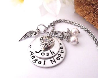 Nephew Memorial, Memorial Necklace, Memorial Keychain, Memorial Jewelry, Nephew  Bereavement, My Angel Nephew, Loss of Nephew