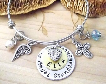 Granddaughter Memorial Gift Jewelry Bracelet, Grandchild Memorial, My Angel Granddaughter, Bereavement, Loss of Granddaughter, Sympathy Gift