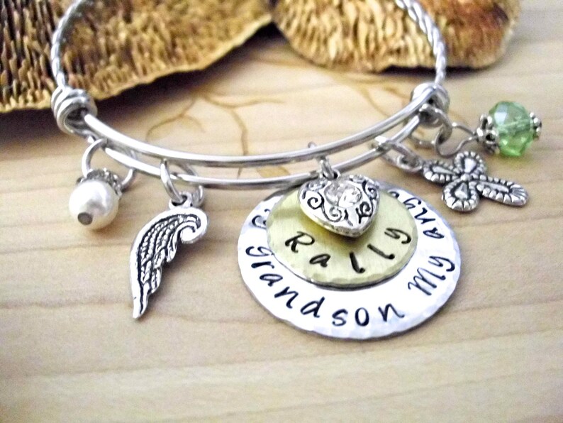 Grandson Memorial Jewelry Grandson Memorial Bracelet My Etsy
