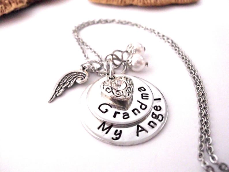 Sympathy Gift Grandma Memorial Jewelry Grandma Memorial Etsy