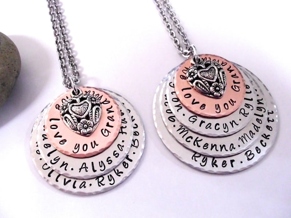 grandma jewelry grandma necklace personalized jewelry etsy