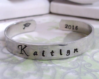 Graduation Bracelet, Graduation Jewelry, Graduation Cuff Bracelet, Graduation Gift, Graduate Gift for Her, Sister, Cousin, Niece, Friend