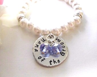 Nana of the Groom Jewelry, Pearl Bracelet, Bridal Bracelet, Grandma of the Groom