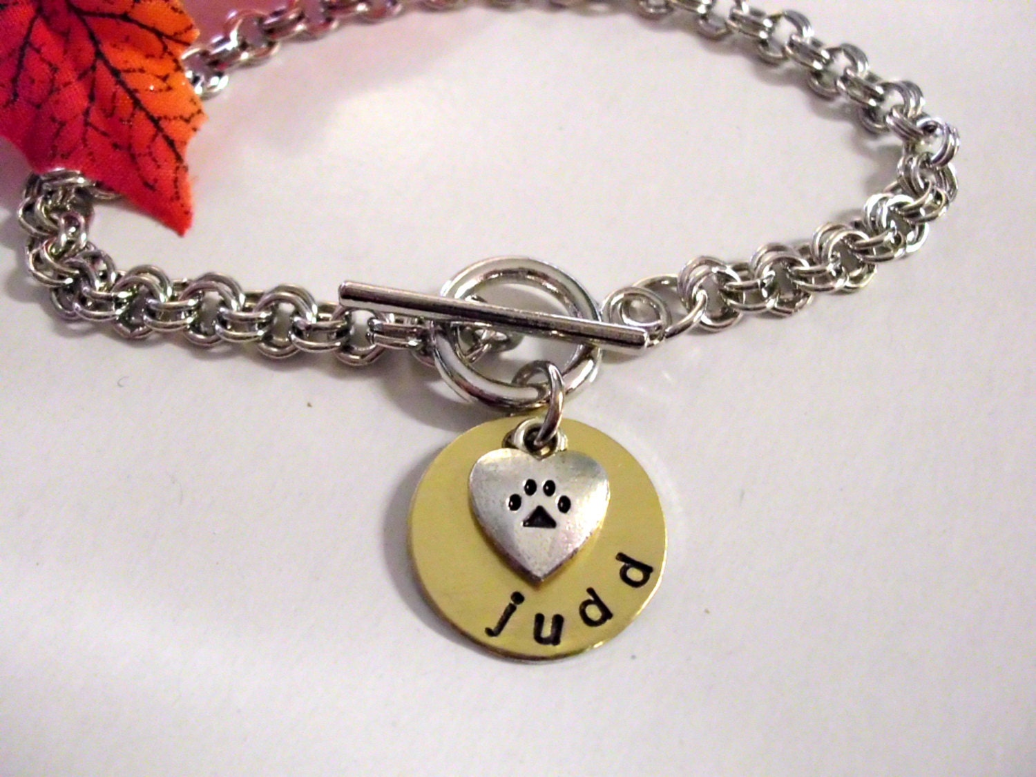 Dog Bracelet Dog Jewelry Paw Jewelry Paw Print Bracelet Etsy