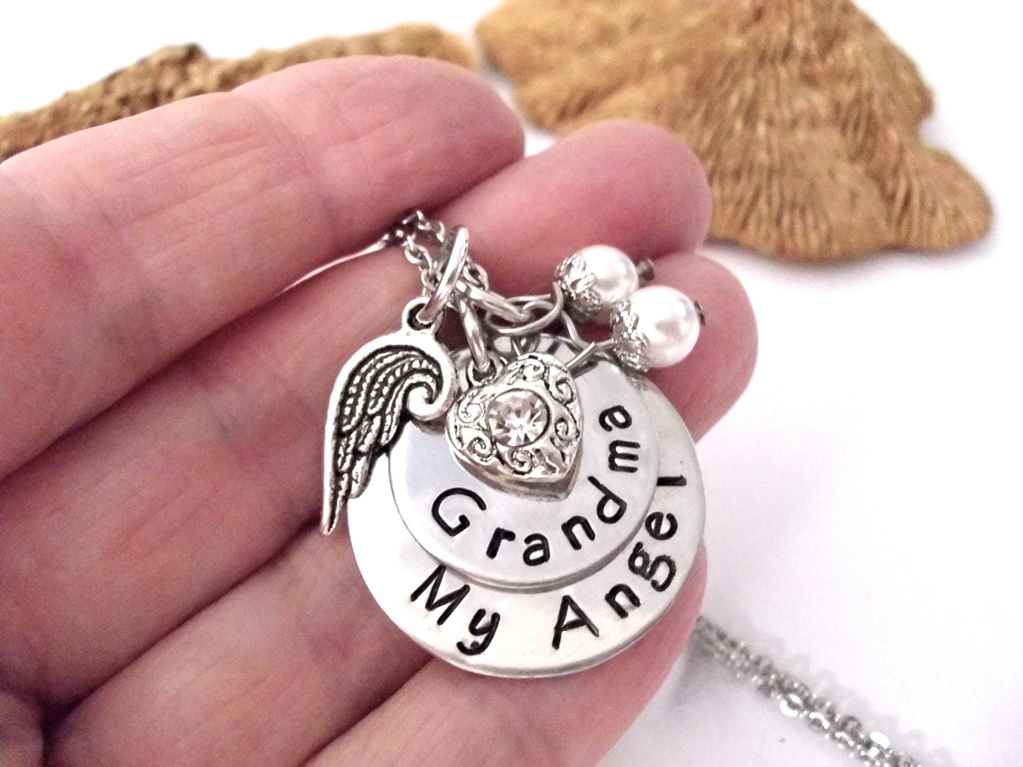 Sympathy Gift Grandma Memorial Jewelry Grandma Memorial Etsy