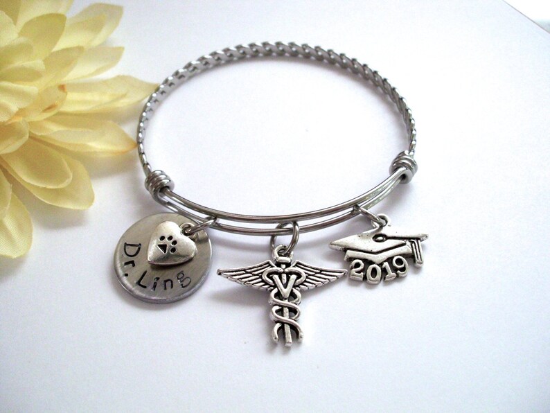 Veterinarian Graduation Gift Vet Grad Bracelet Vet School Etsy
