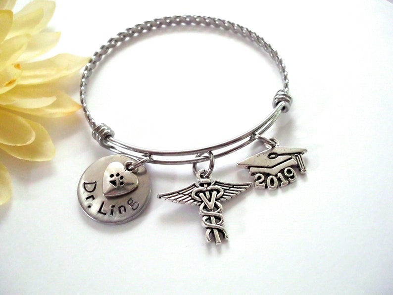 Veterinarian Graduation Gift Vet Grad Bracelet Vet School Etsy