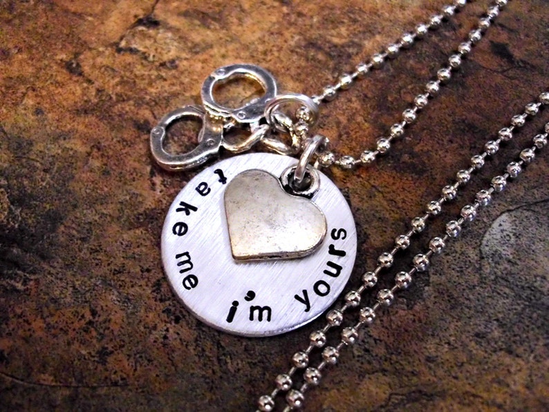 Handcuff Necklace Hand Cuff Jewelry Personalized Jewelry Etsy