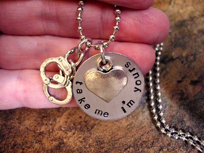 Handcuff Necklace Hand Cuff Jewelry Personalized Jewelry Etsy