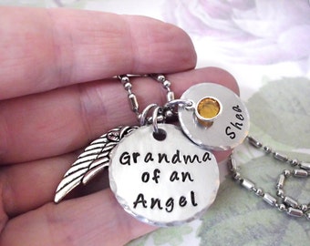 Grandma of an Angel - Infant Loss - Loss of Baby- Child Loss - Miscarriage Memorial - Bereavement Jewelry, Grandma Loss of Baby or Child