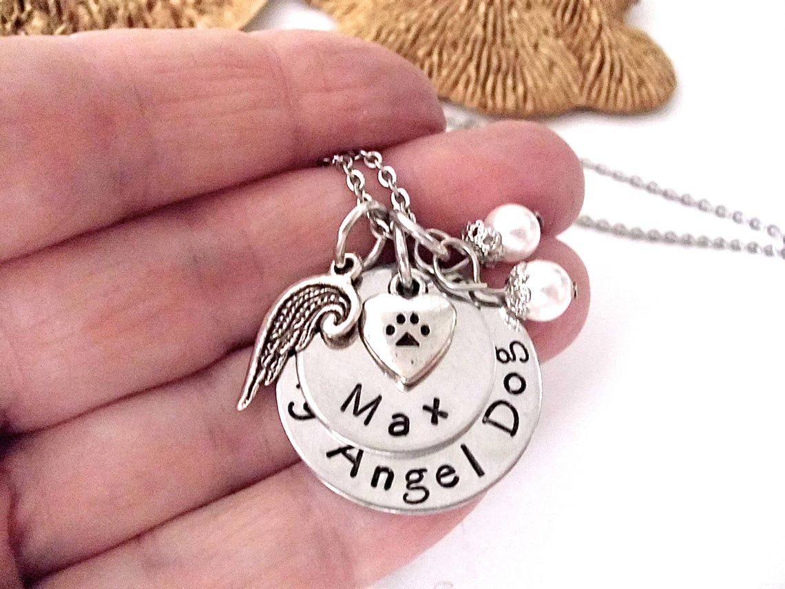 Dog Memorial Jewelry Pet Memorial Jewelry Doggie Memorial Etsy