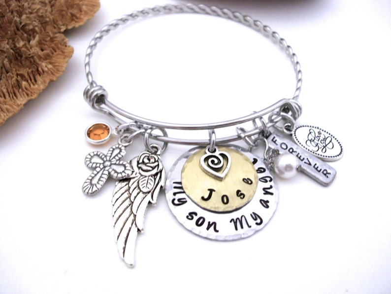 Son Memorial Gift, Son Memorial, Daughter Memorial Gift Bracelet, Loss of Son or Daughter, My Son My Daughter My Angel, Grieving Mom, Death image 2