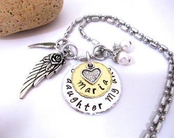 Daughter Memorial Jewelry, Daughter Memorial Necklace, My Daughter My Angel, Daughter Bereavement, Loss of Daughter, Daughter Loss