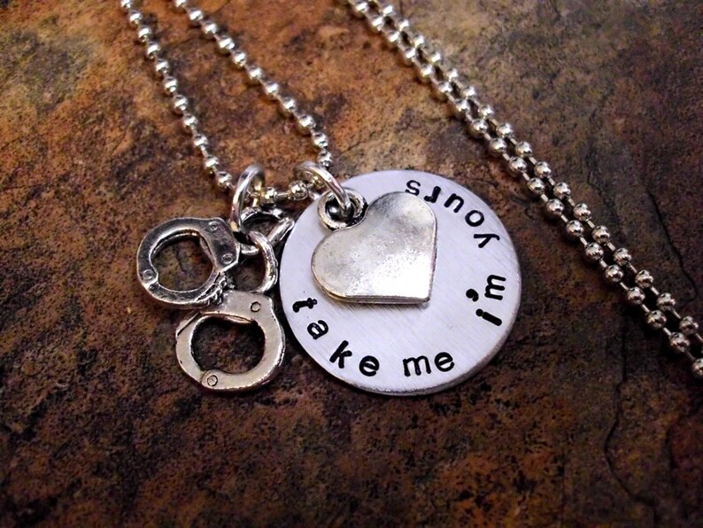 Handcuff Necklace Hand Cuff Jewelry Personalized Jewelry Etsy