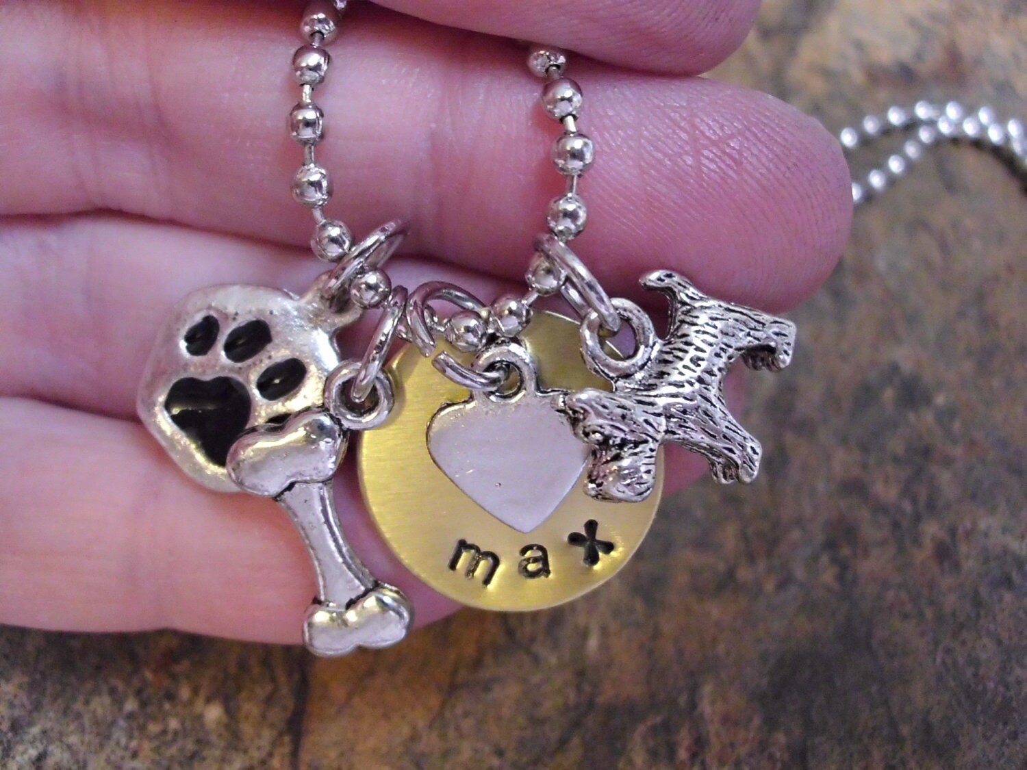Dog Jewelry Dog Necklace Personalized Dog Jewelry Poodle Etsy