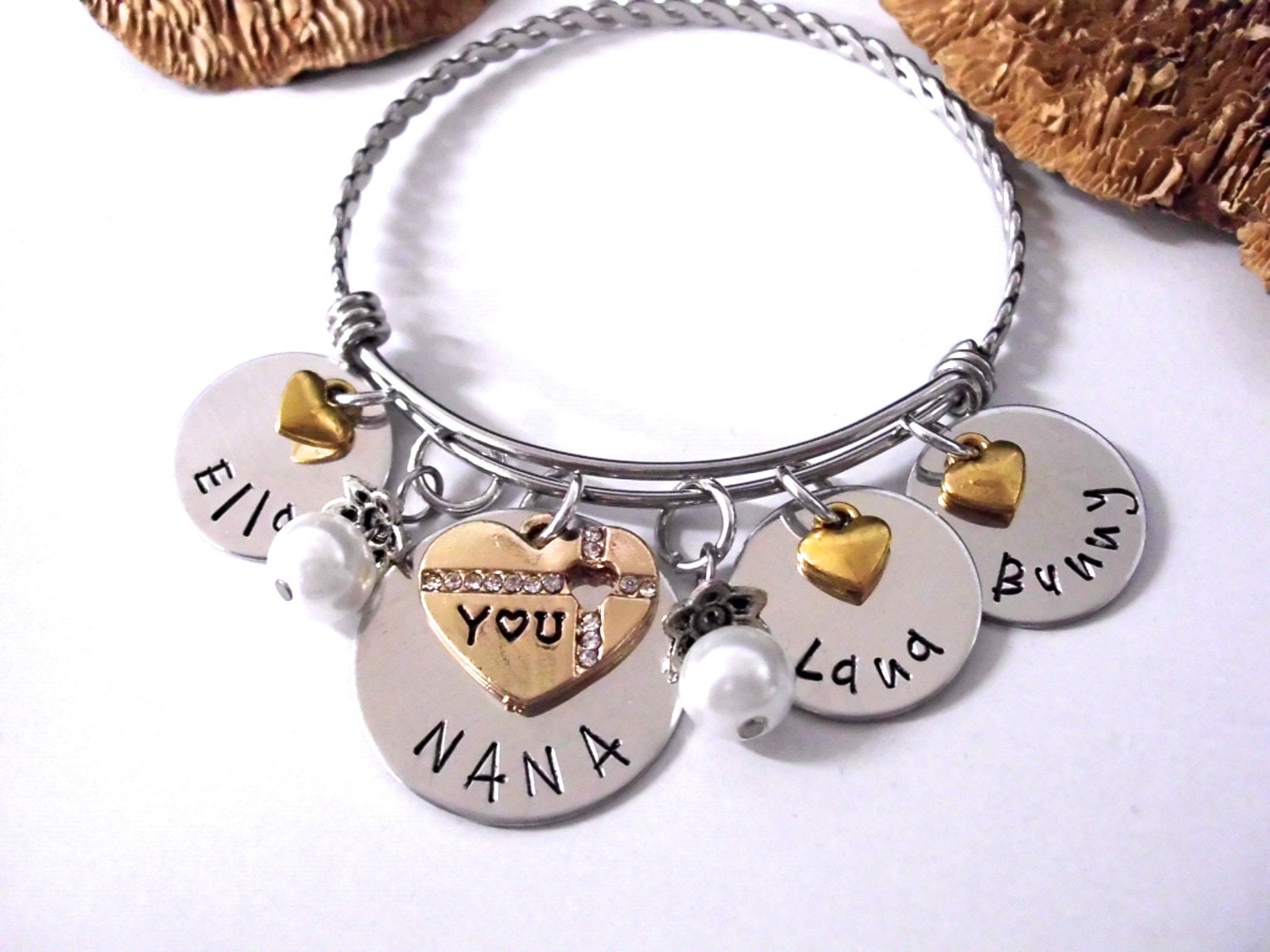 Nana Bracelet Nana Jewelry Braided Stainless Steel Bangle Etsy