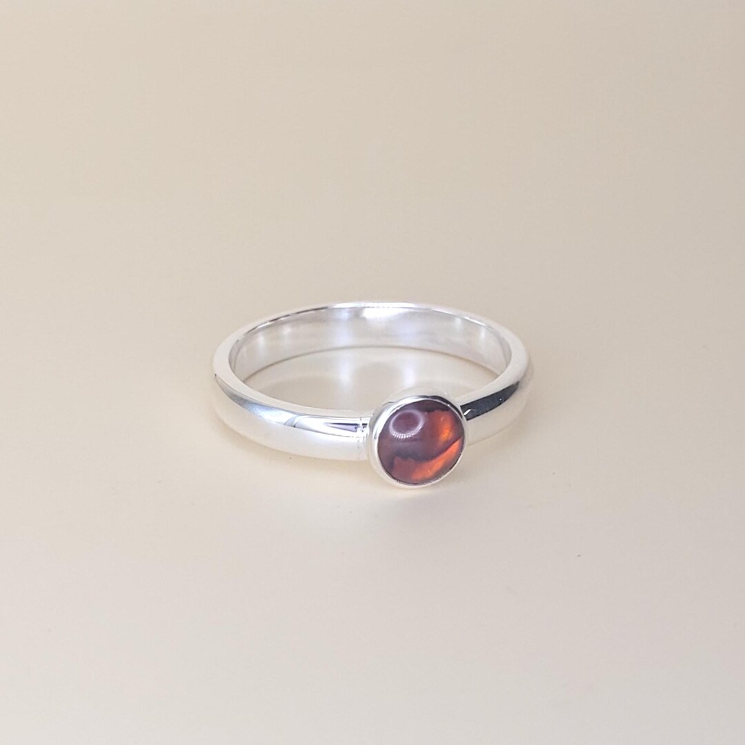 Red Abalone Sterling Silver Ring • Handmade Ocean Jewelry, UK Q - Etsy