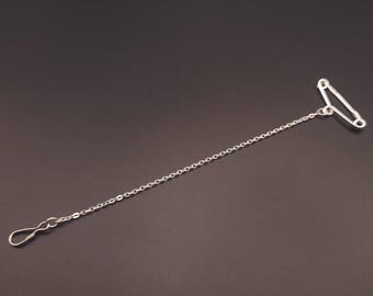 Veiligheidsketting broche – 7,5 cm sterlingzilver