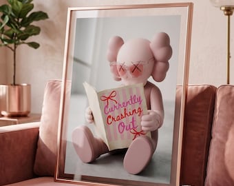 Currently Crashing Out quote pink KAWS Graffiti Poster Set of 3: Hypebeast Sneaker Art (Digital Download)  175 61