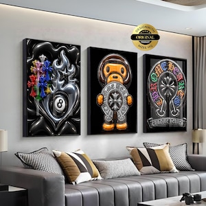 Chrome Kaws Wall Art - Etsy