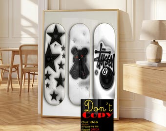 Kaws hypbeast skateboard sneaker | Kaws väggkonst | dopamin konsttryck | Vintage modedesign poster Hyper beast Thenorthart hem 175 74
