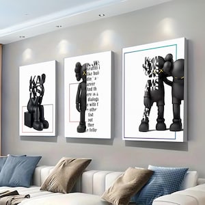 Handmade digital kaws | KAWS Figure Poster Set of 3: Hypebeast Room Decor, Dopamine Wall Art (Digital Download) KAWS Figure |  175 47