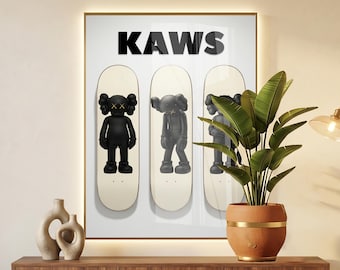 KAWS Skateboard Wall Art Set | Hypebeast  Digital Prints | Modern Sneaker Art | Graffiti | Printable Wall Digital download dopamine 175 71