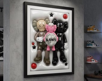 Graffiti Hypebeast-affisch, set om 3, utskrivbar KAWS Graffiti-affisch, Hypebeast-leksaker, Hypebeast-sneaker, sneakertryck, digital nedladdning 175 53