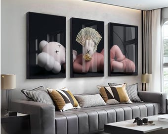 Pink Dollar Money in the power  luxury watch wearing | KAWS Graffiti Poster Set of 3: Hypebeast Sneaker Art (Digital Download)  175 59