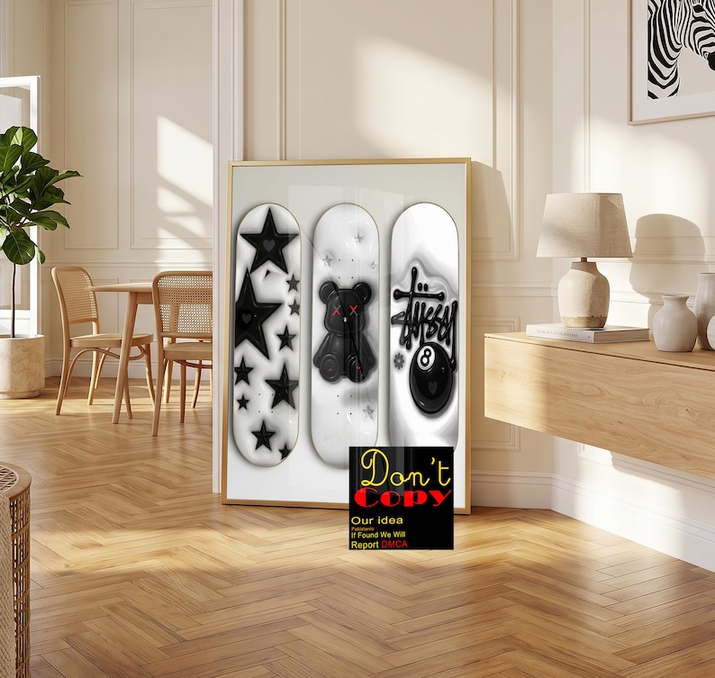 kaws figure, kaws poster, kaws poster set of 3, kaws, kaws room decor, kaws wall art, hypebeast posters, hypebeast decor, hypebeast wall art, 3 piece wall art, dopamine decor, hypebeast, hypebeast room decor