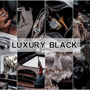 5 LUXURY BLACK Lightroom Presets Mobile & Desktop, Dark Aesthetic Presets, Moody Filter for Instagram Influencer, Blogger Presets