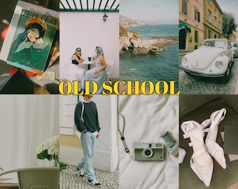 Old School Film Lightroom Presets: Retro Mobile & Desktop Filters (Digital Download)