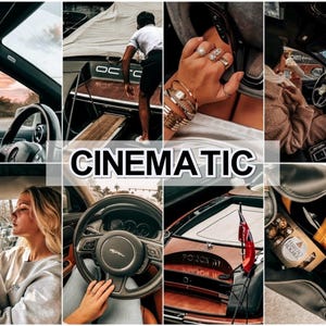 5 CINEMATIC Lightroom Presets Mobile & Desktop, Moody Presets: Cinematic Dark Brown Aesthetic, Filter for Instagram Influencer