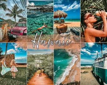 Hawaii Summer Lightroom Presets: Vibrant Beach Photo Filters (Desktop & Mobile)