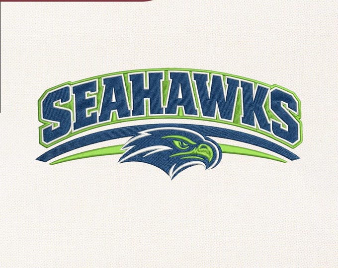 Seattle Football Embroidery Design | Seahawks Team Name Logo Pattern ...