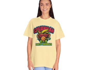 Savannah Party Animals T-Shirt, Fun Unisex Tee for Animal Lovers, Perfect for Parties, Festivals, Birthdays, Vacations