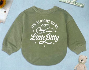 It's Alright To Be Little Bitty Romper, Funny Western Toddler Tee, Howdy Country, Newborn Clothes, Baby Announcement