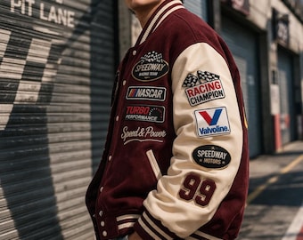 Racing Varsity Jacket, Speedway Motorsport Bomber, Fast & Loud 23 Streetwear
