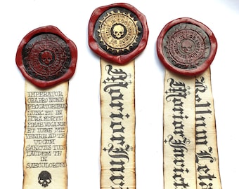 Sello de pureza de la letanía - Tamaño real, broche, marca de fe